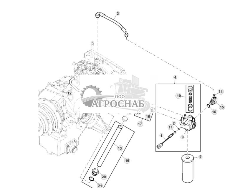 Редуктор вала отбора мощности, масляный фильтр и шланги, ProDrive™ (8 из 8) - ST865884 67.jpg
